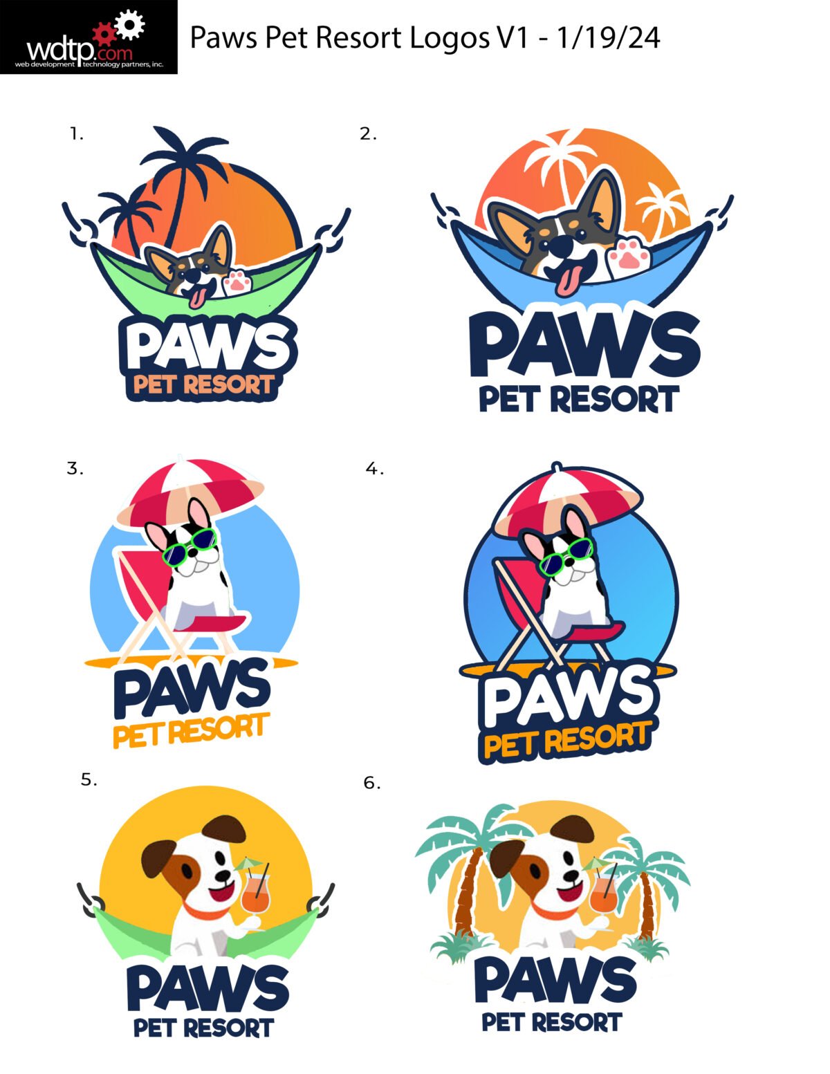 Paws Pet Resort Logos